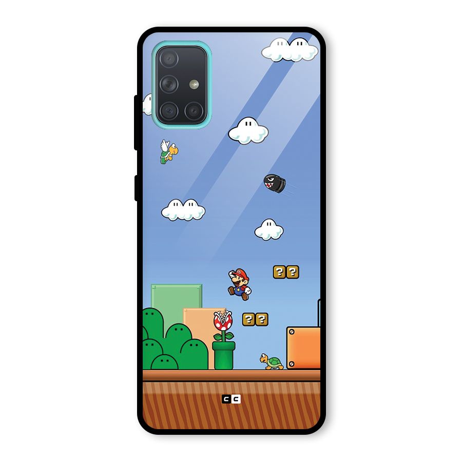 Super Plumber Glass Back Case for Galaxy A71