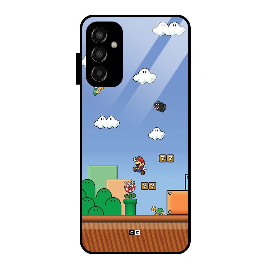Super Plumber Glass Back Case for Galaxy F13