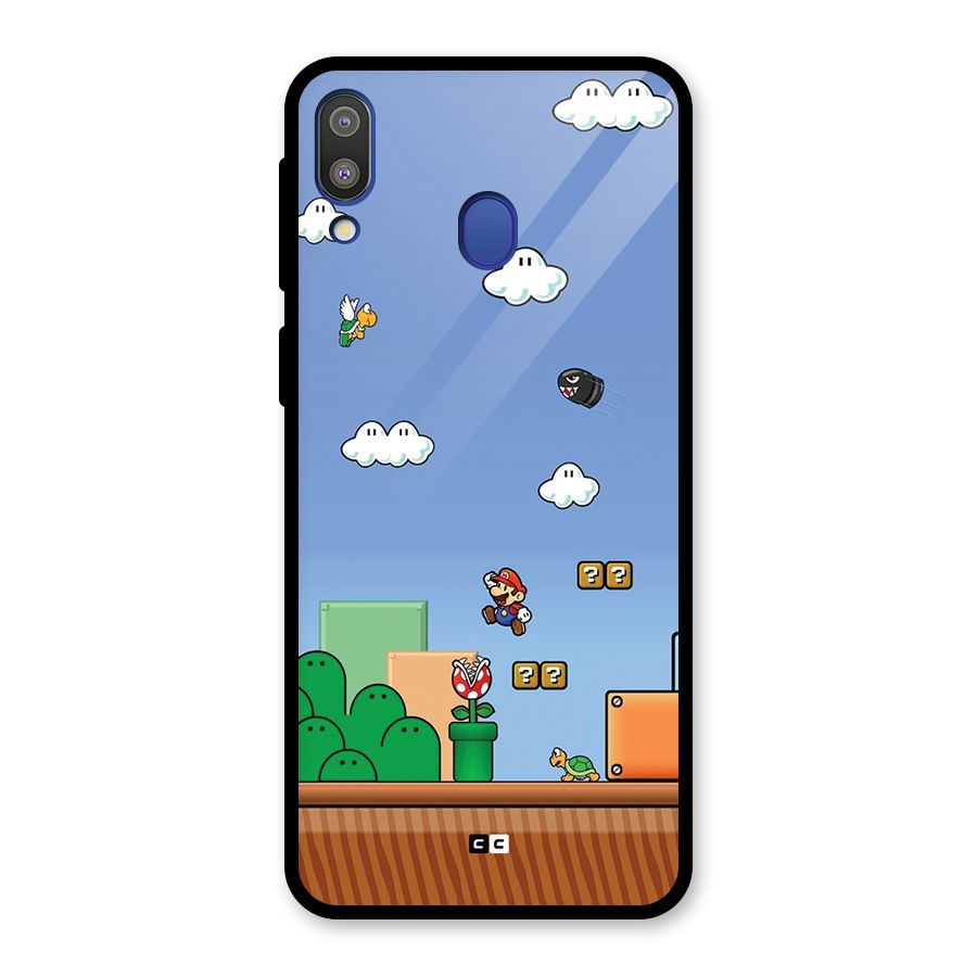 Super Plumber Glass Back Case for Galaxy M20