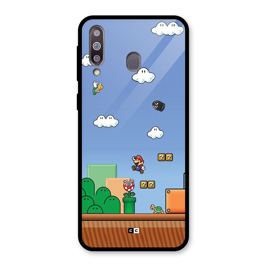 Super Plumber Glass Back Case for Galaxy M30