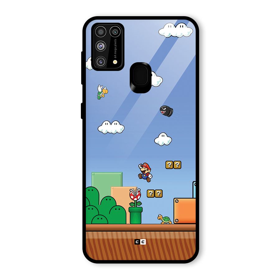 Super Plumber Glass Back Case for Galaxy M31