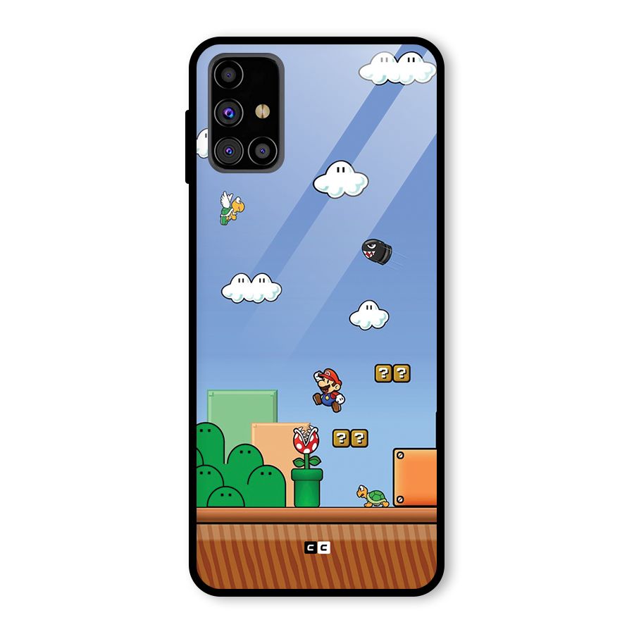 Super Plumber Glass Back Case for Galaxy M31s
