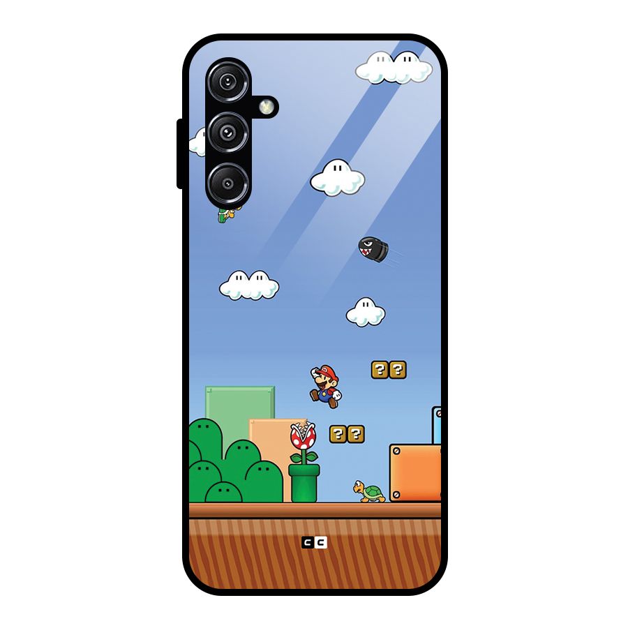 Super Plumber Glass Back Case for Galaxy M34 5G