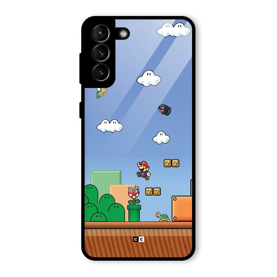 Super Plumber Glass Back Case for Galaxy S21 Plus