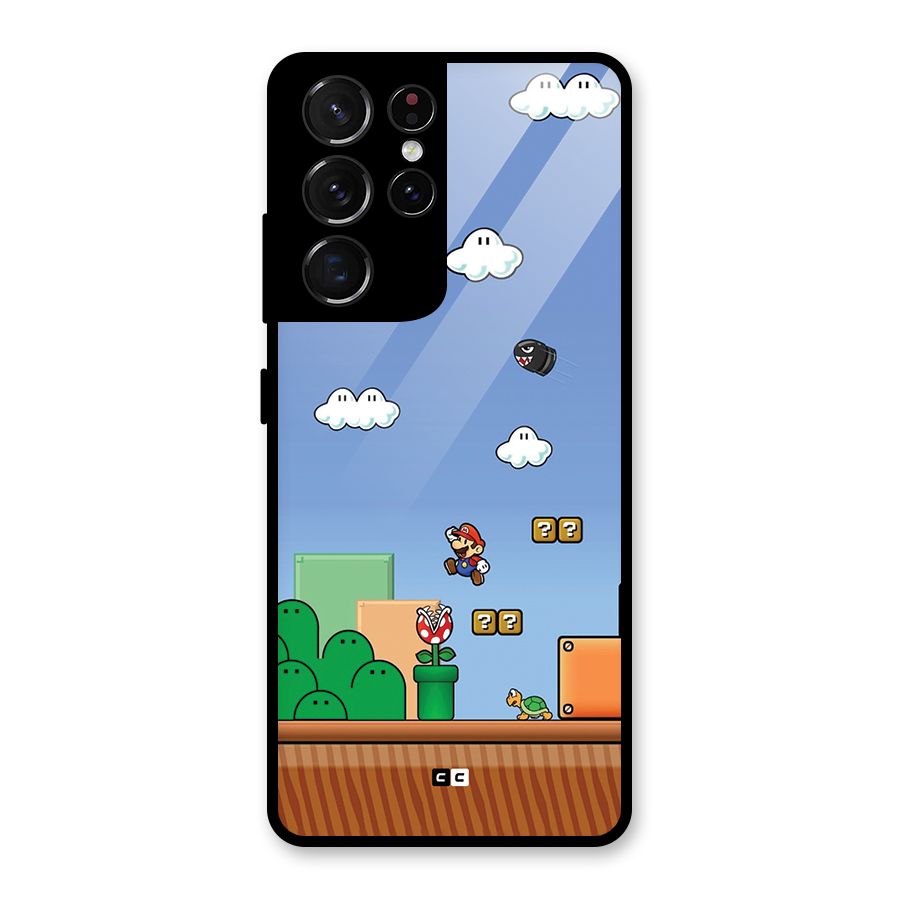 Super Plumber Glass Back Case for Galaxy S21 Ultra 5G