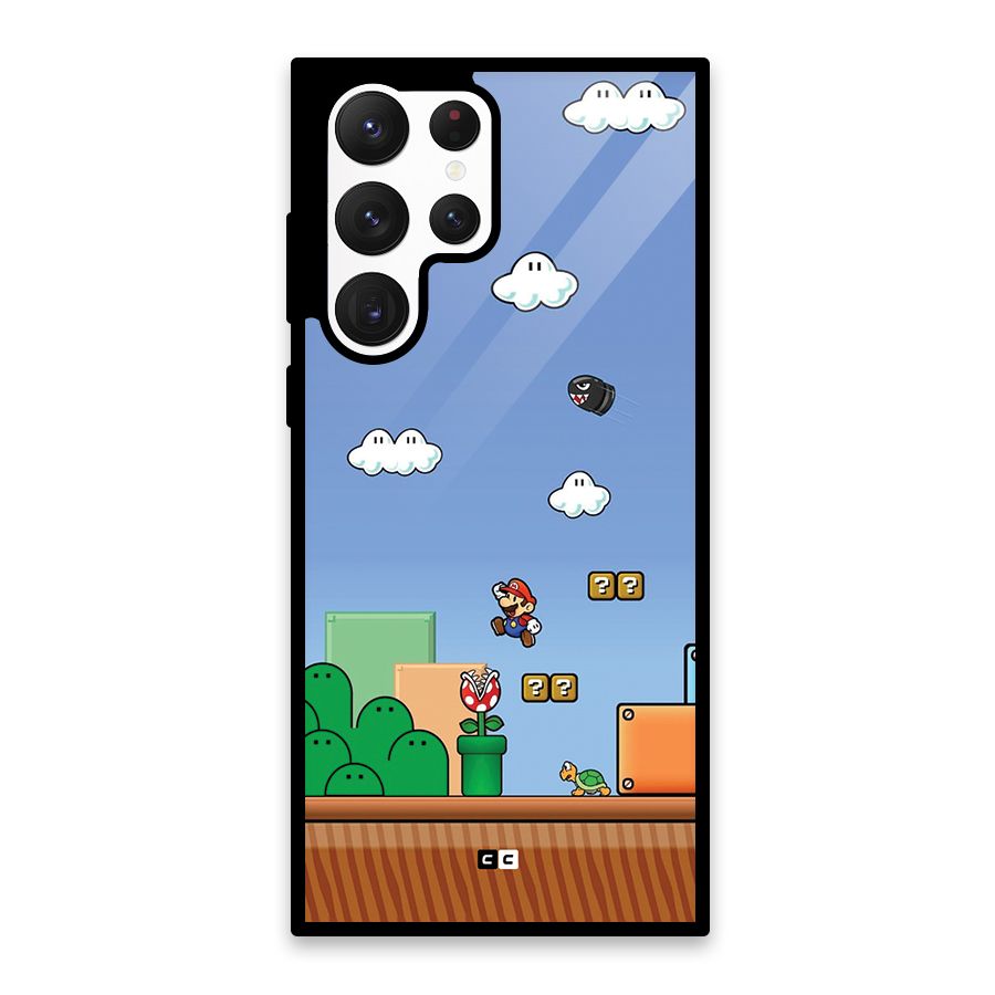 Super Plumber Glass Back Case for Galaxy S22 Ultra 5G