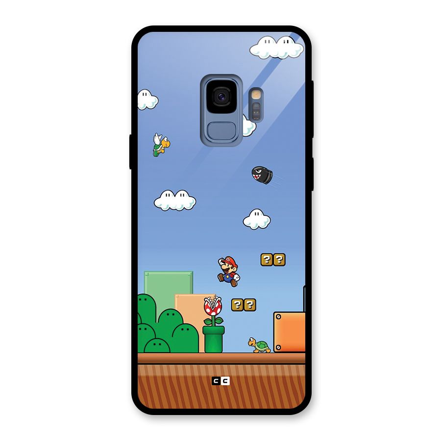 Super Plumber Glass Back Case for Galaxy S9