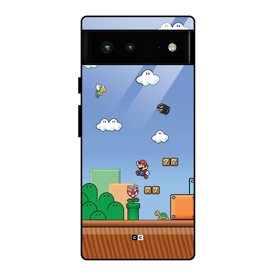 Super Plumber Glass Back Case for Google Pixel 6