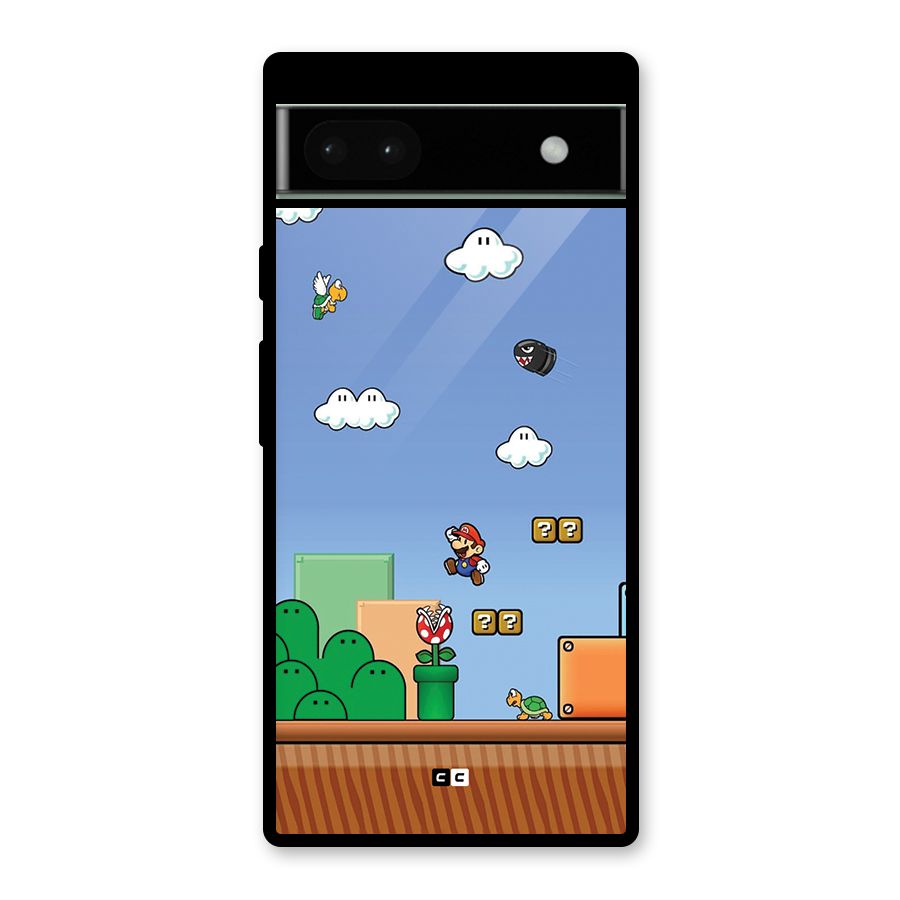 Super Plumber Glass Back Case for Google Pixel 6a