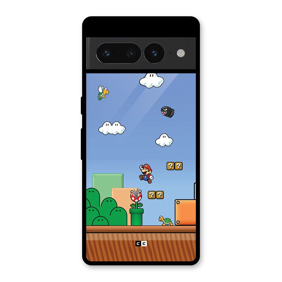 Super Plumber Glass Back Case for Google Pixel 7 Pro