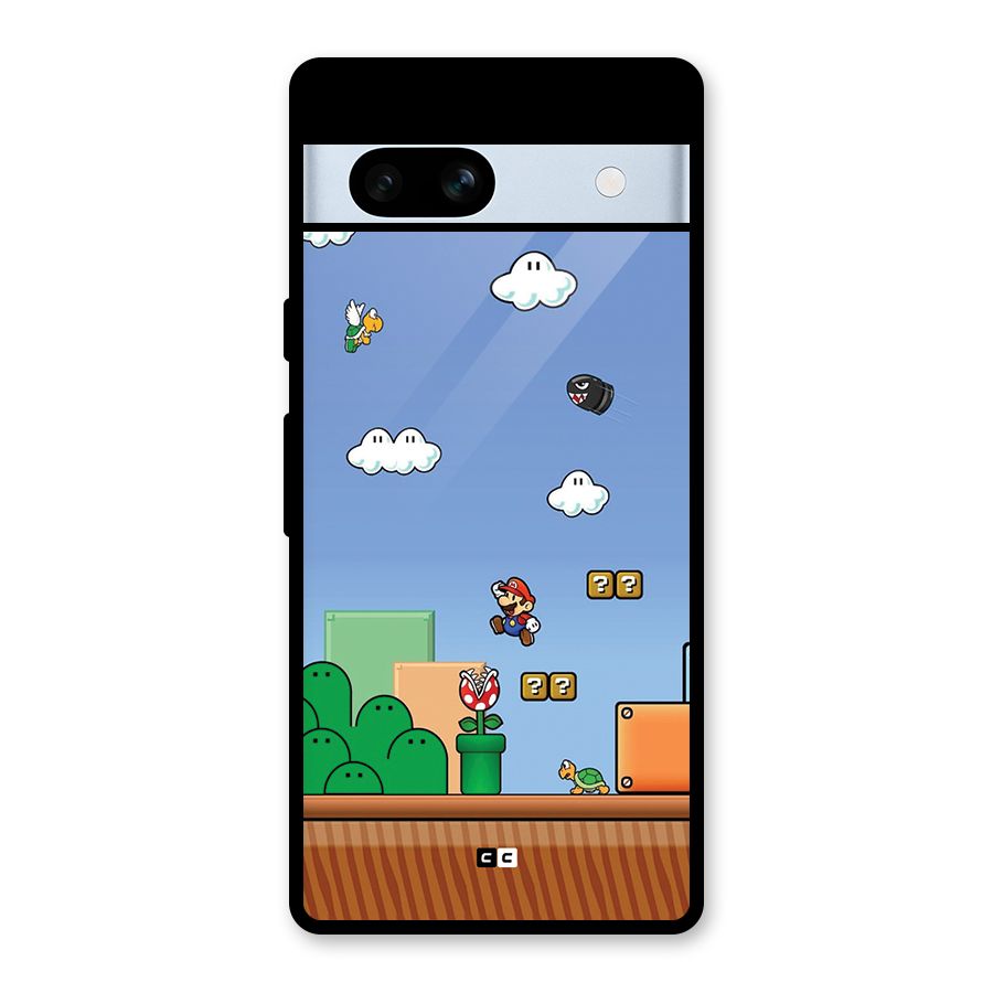 Super Plumber Glass Back Case for Google Pixel 7a