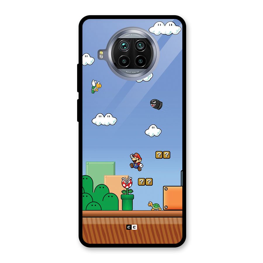 Super Plumber Glass Back Case for Mi 10i