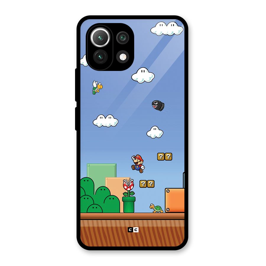 Super Plumber Glass Back Case for Mi 11 Lite