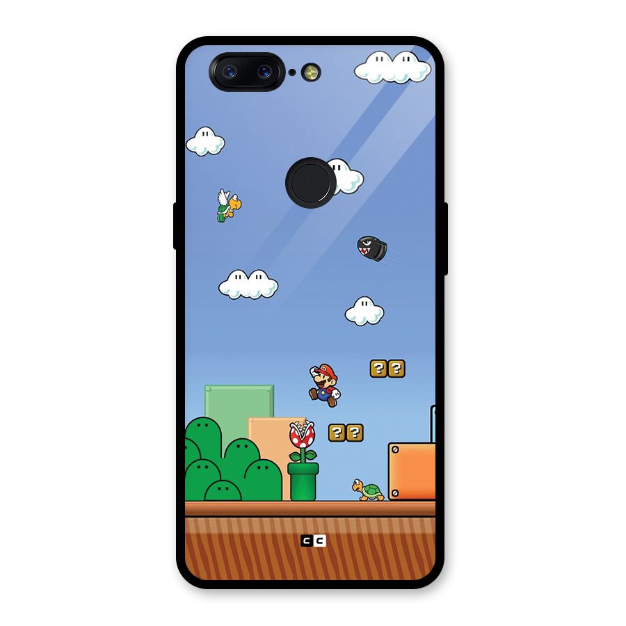 Super Plumber Glass Back Case for OnePlus 5T