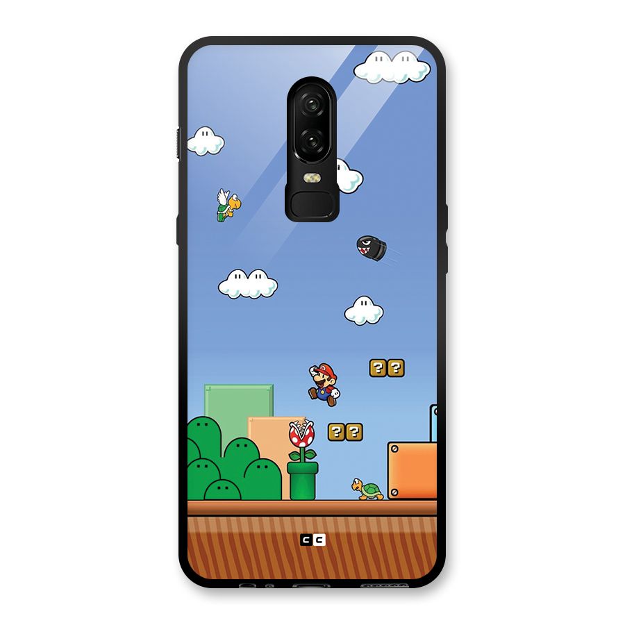 Super Plumber Glass Back Case for OnePlus 6