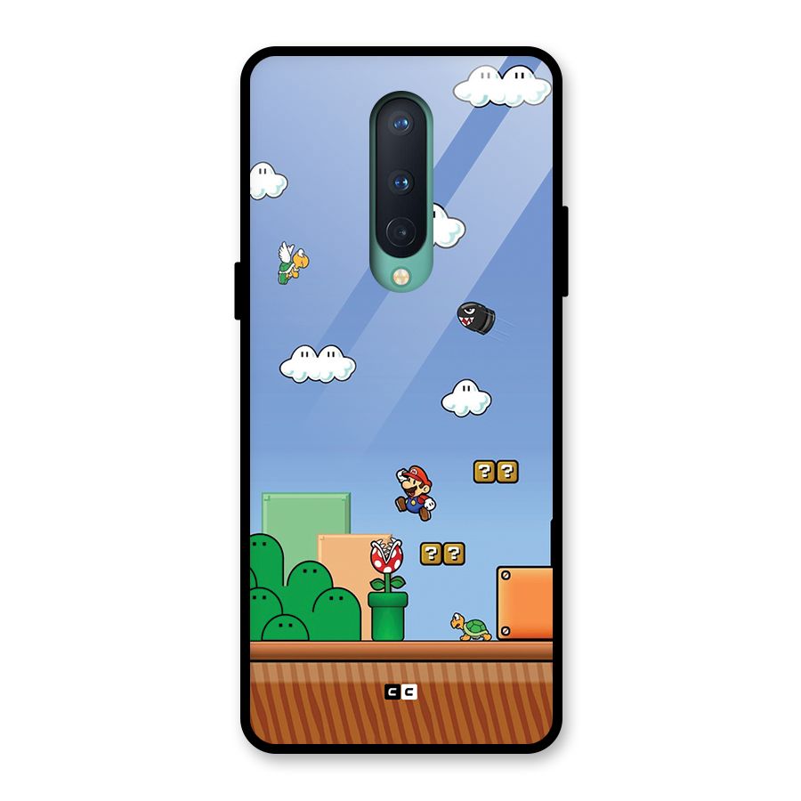 Super Plumber Glass Back Case for OnePlus 8