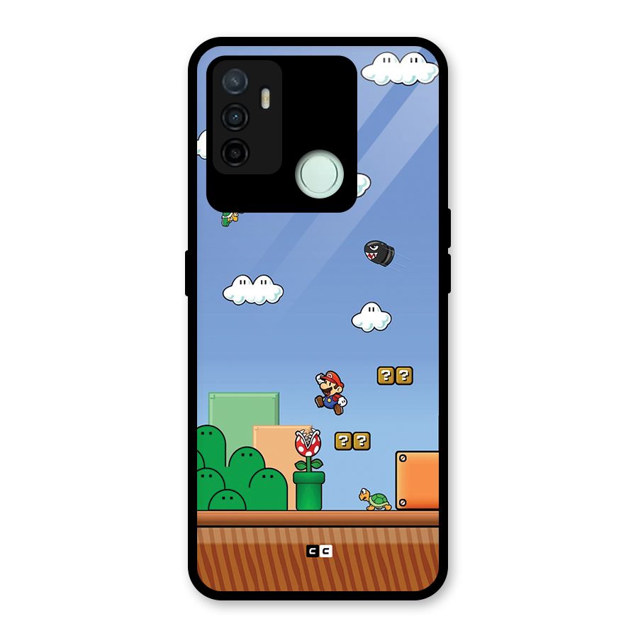 Super Plumber Glass Back Case for Oppo A53