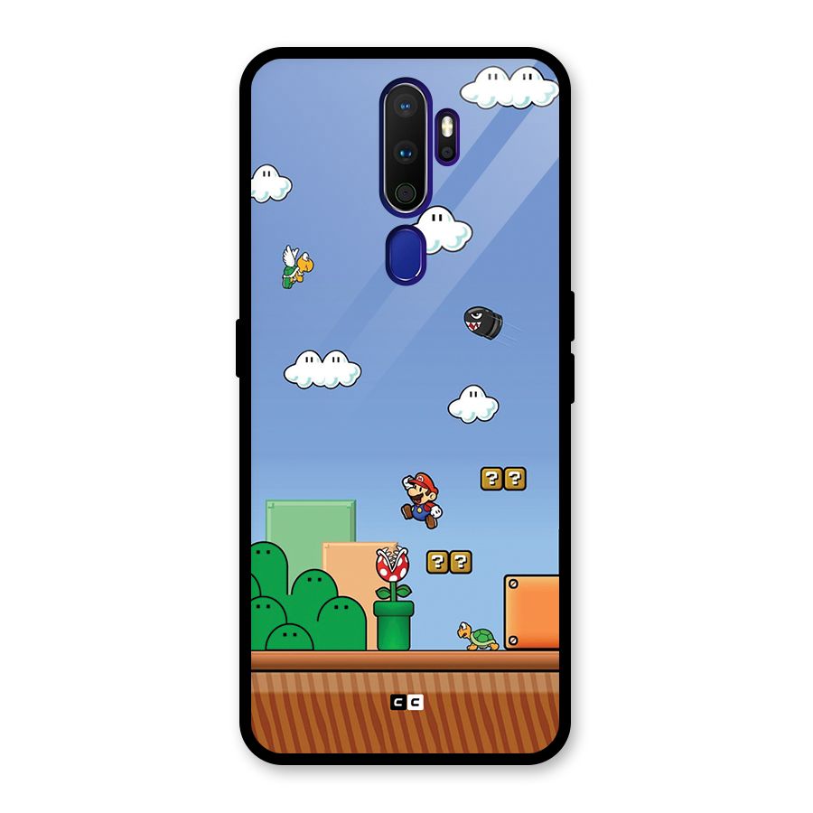 Super Plumber Glass Back Case for Oppo A9 (2020)