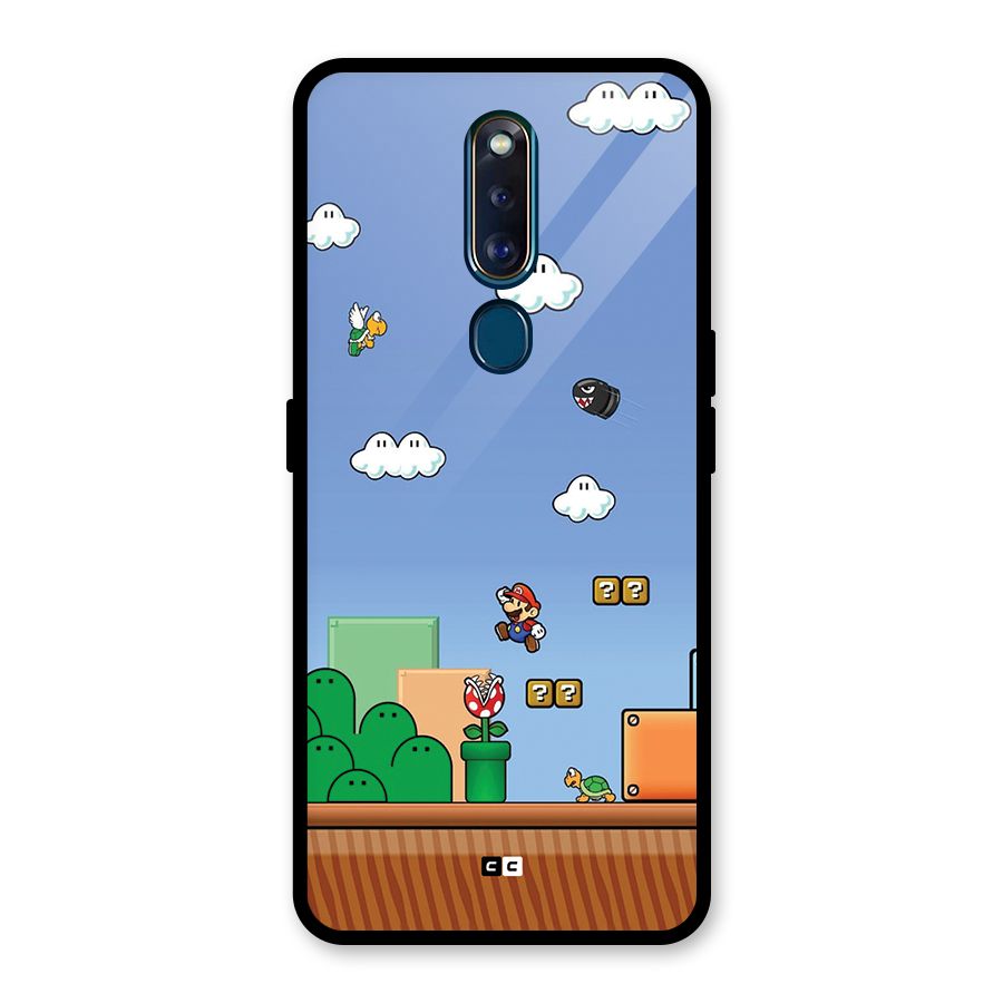 Super Plumber Glass Back Case for Oppo F11 Pro