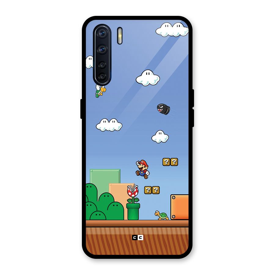 Super Plumber Glass Back Case for Oppo F15