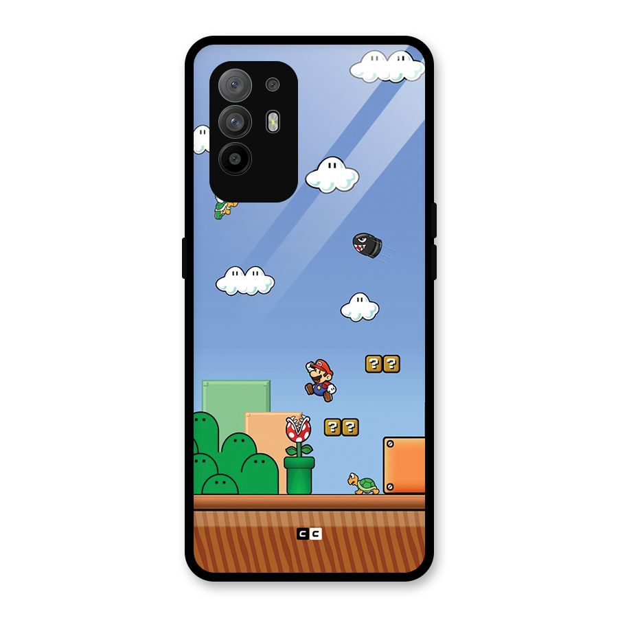 Super Plumber Glass Back Case for Oppo F19 Pro Plus 5G