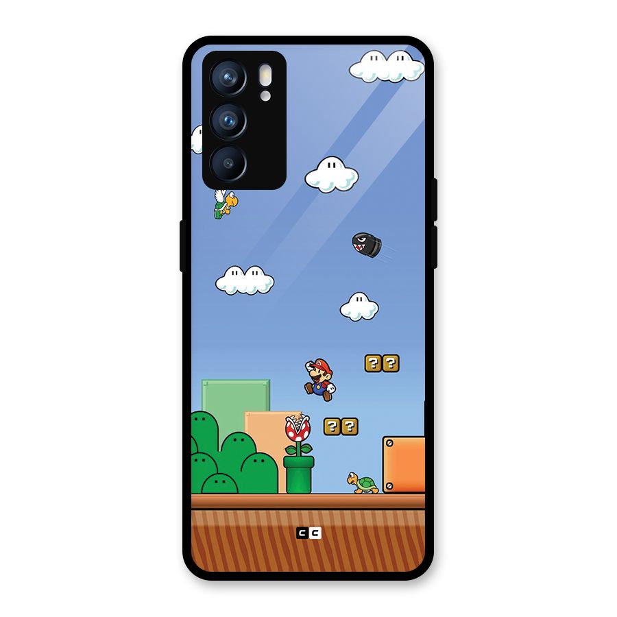 Super Plumber Glass Back Case for Oppo Reno6 5G
