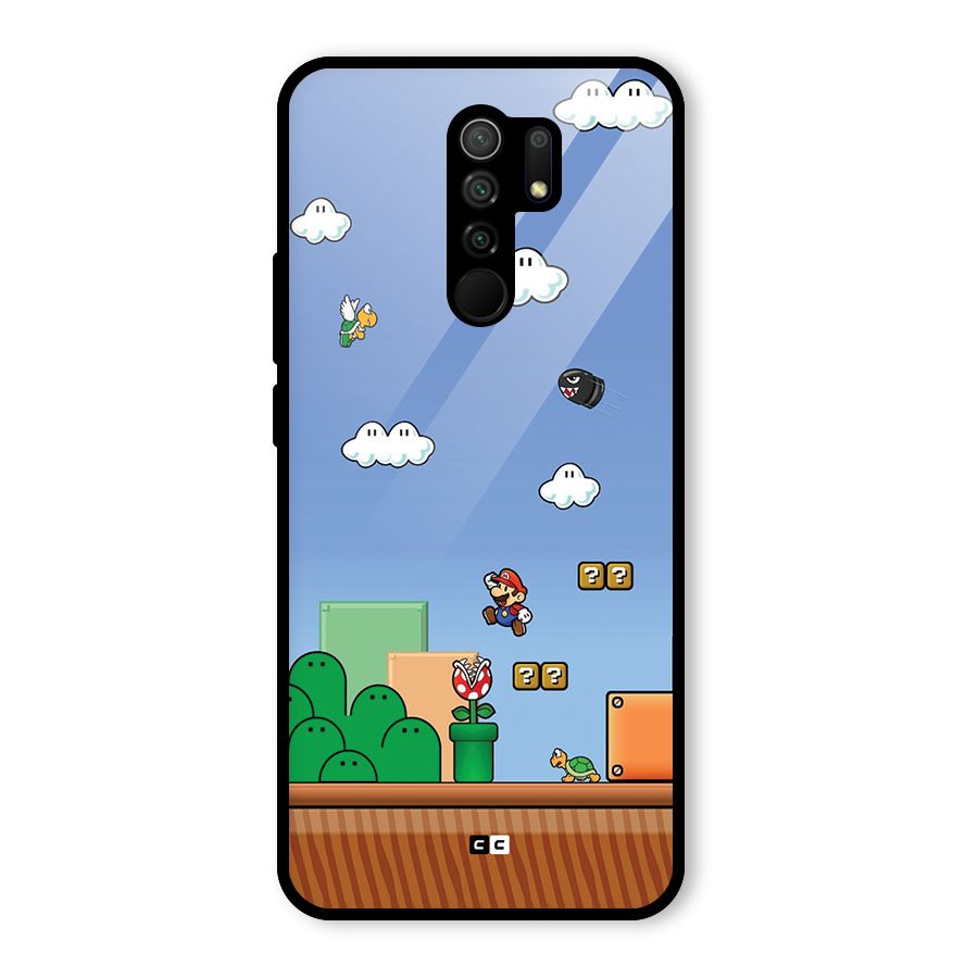 Super Plumber Glass Back Case for Poco M2
