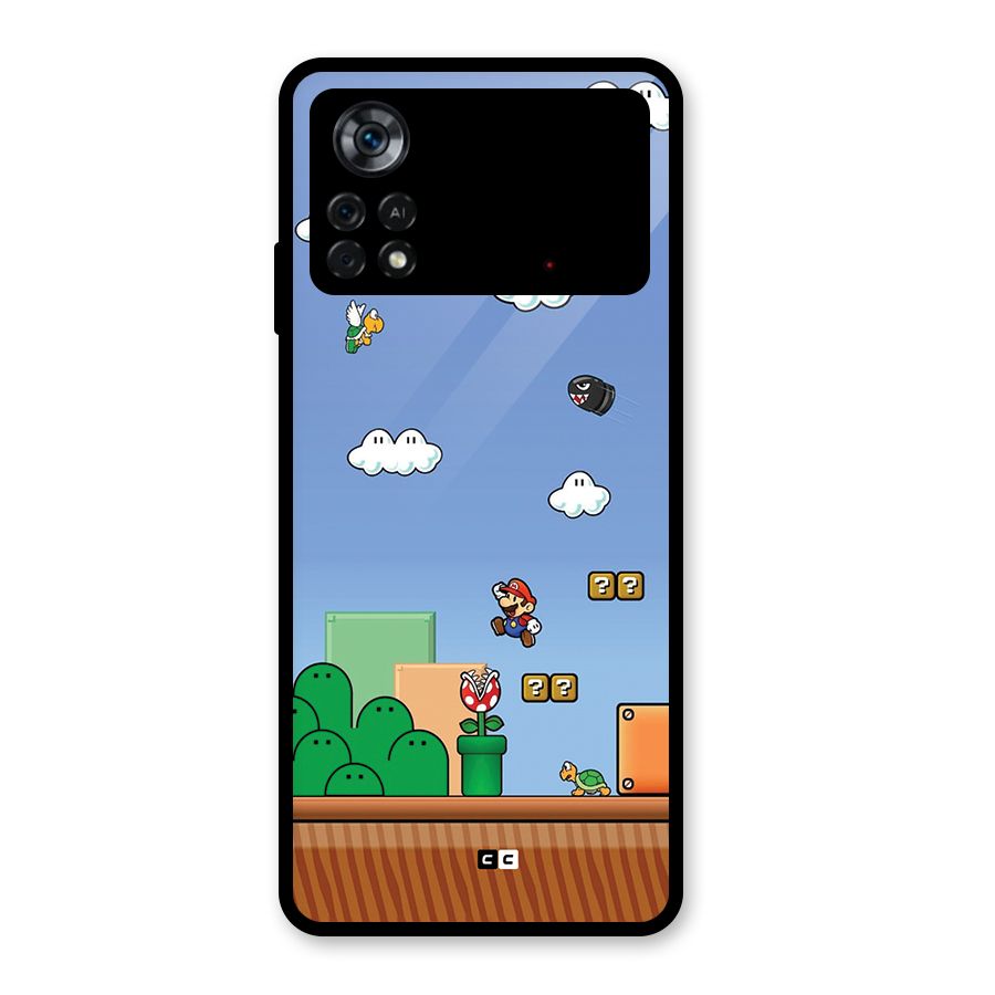 Super Plumber Glass Back Case for Poco X4 Pro 5G