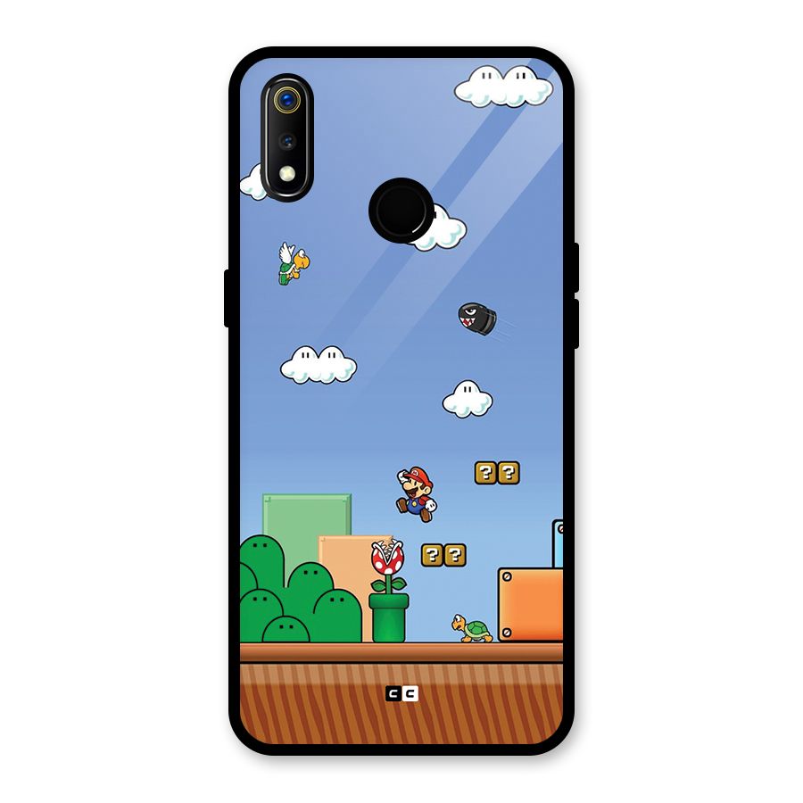 Super Plumber Glass Back Case for Realme 3i