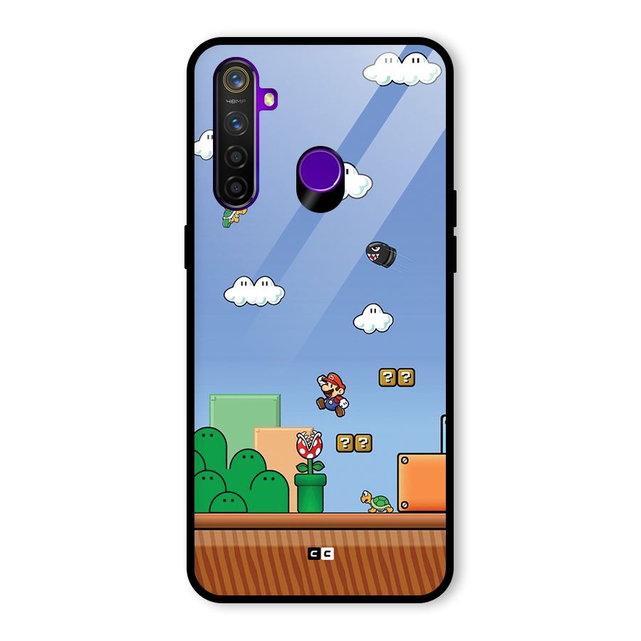 Super Plumber Glass Back Case for Realme 5 Pro