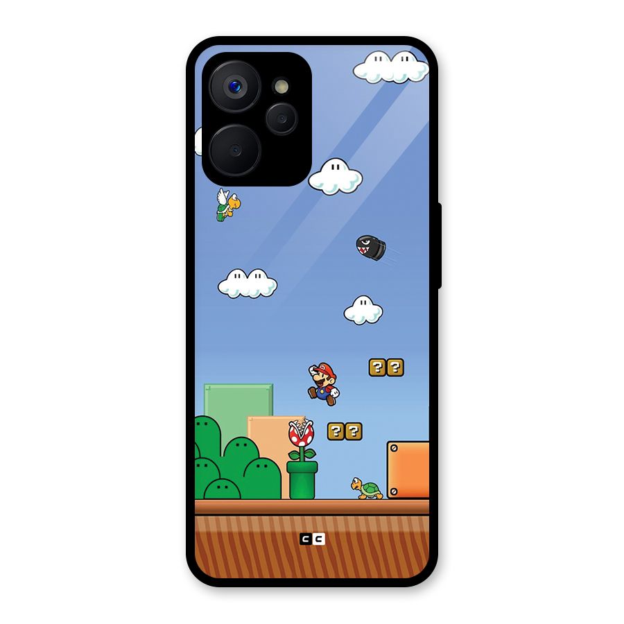 Super Plumber Glass Back Case for Realme 9i 5G