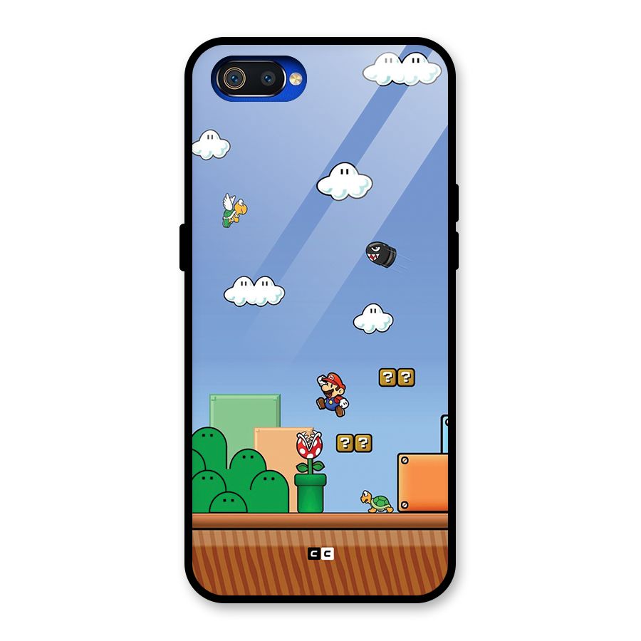 Super Plumber Glass Back Case for Realme C2