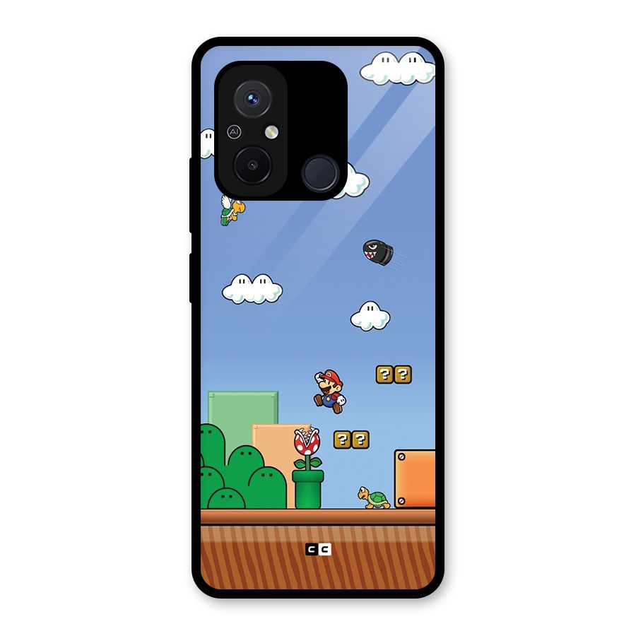 Super Plumber Glass Back Case for Redmi 12C