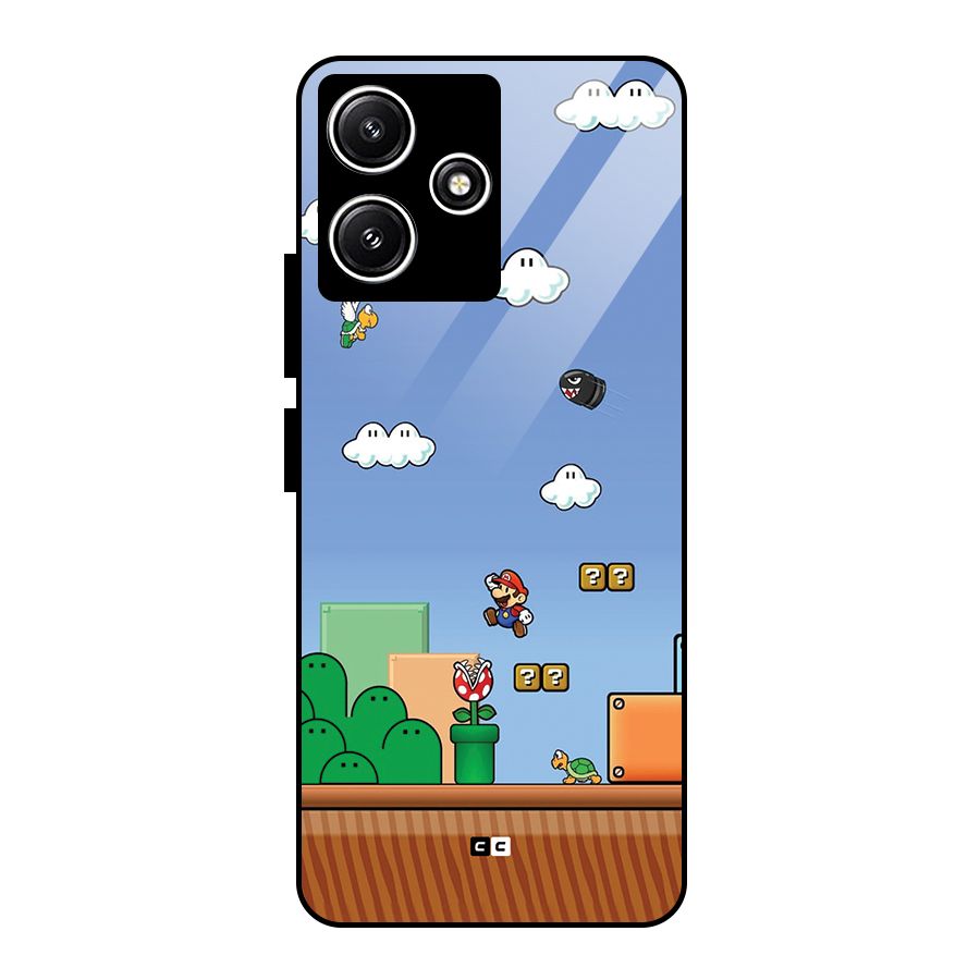 Super Plumber Glass Back Case for Redmi 12 5G