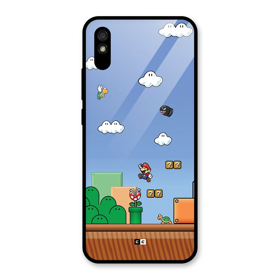 Super Plumber Glass Back Case for Redmi 9i