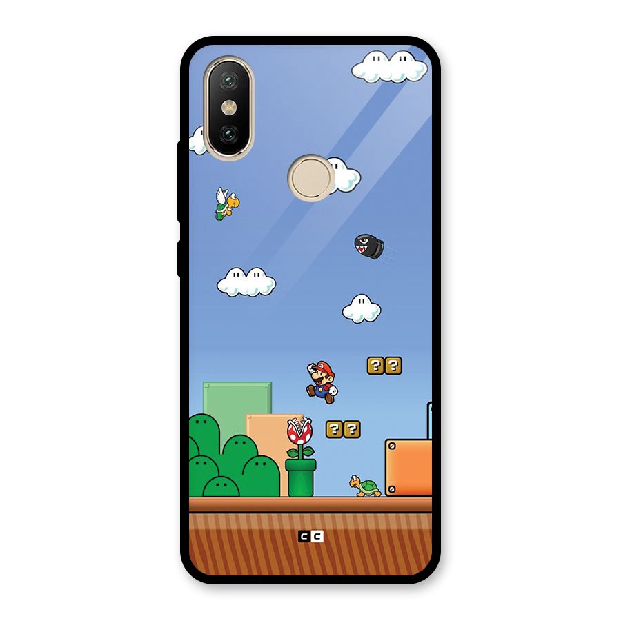 Super Plumber Glass Back Case for Redmi A2