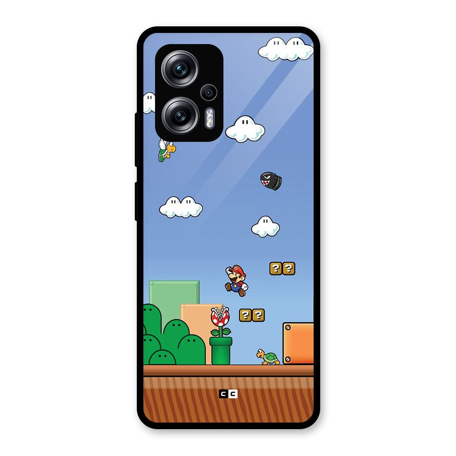 Super Plumber Glass Back Case for Redmi K50i
