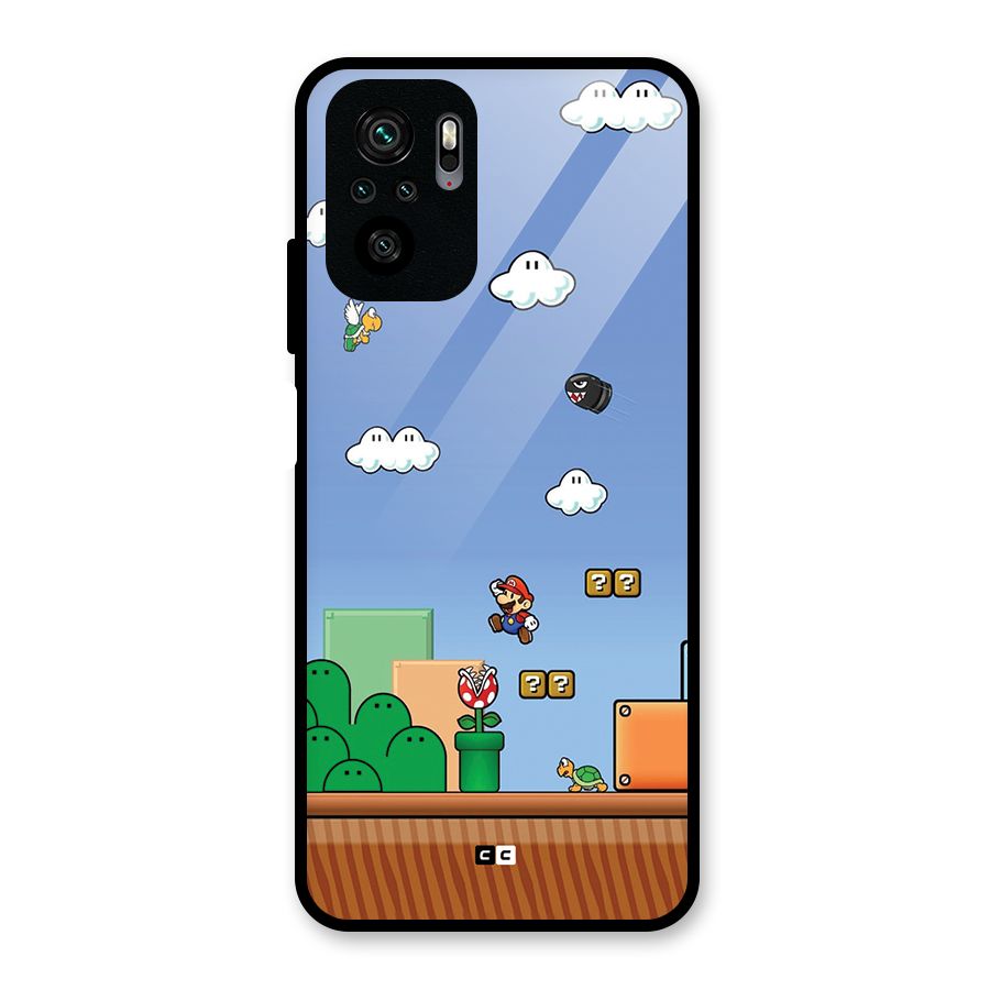 Super Plumber Glass Back Case for Redmi Note 10S