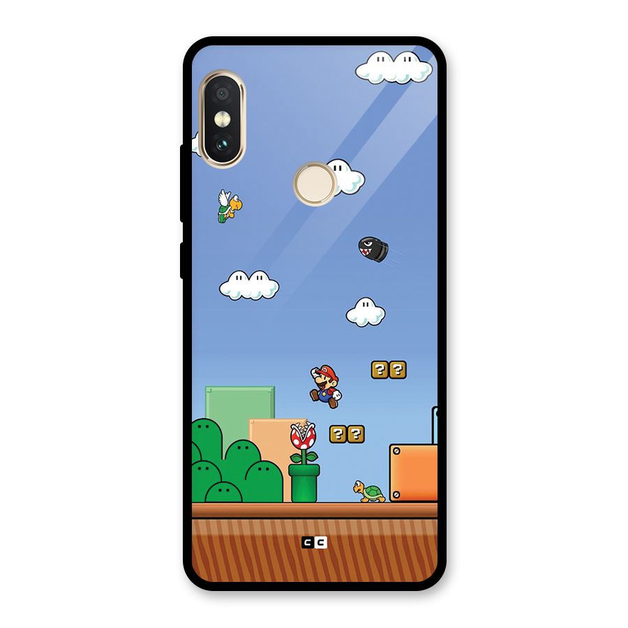 Super Plumber Glass Back Case for Redmi Note 5 Pro