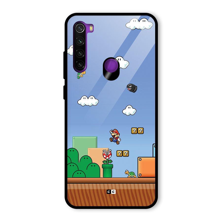 Super Plumber Glass Back Case for Redmi Note 8