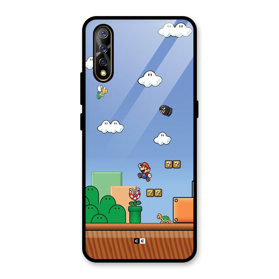 Super Plumber Glass Back Case for Vivo S1