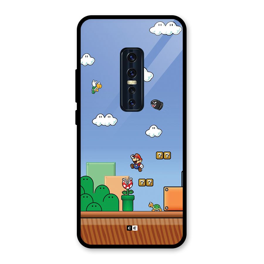 Super Plumber Glass Back Case for Vivo V17 Pro