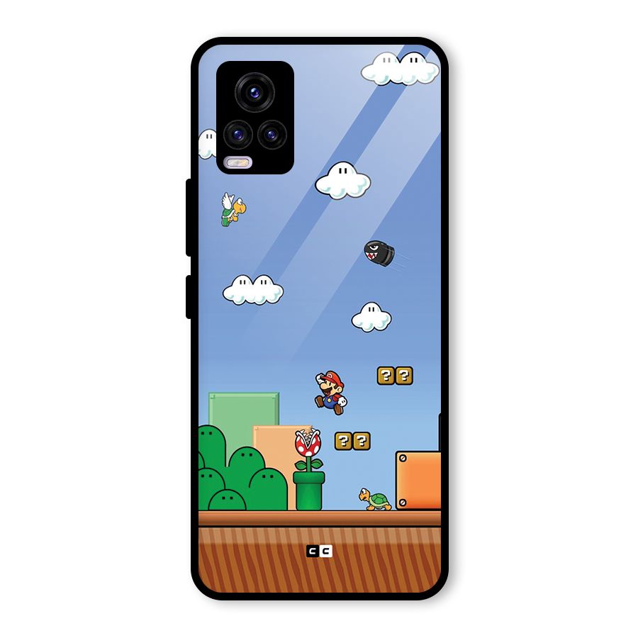 Super Plumber Glass Back Case for Vivo V20