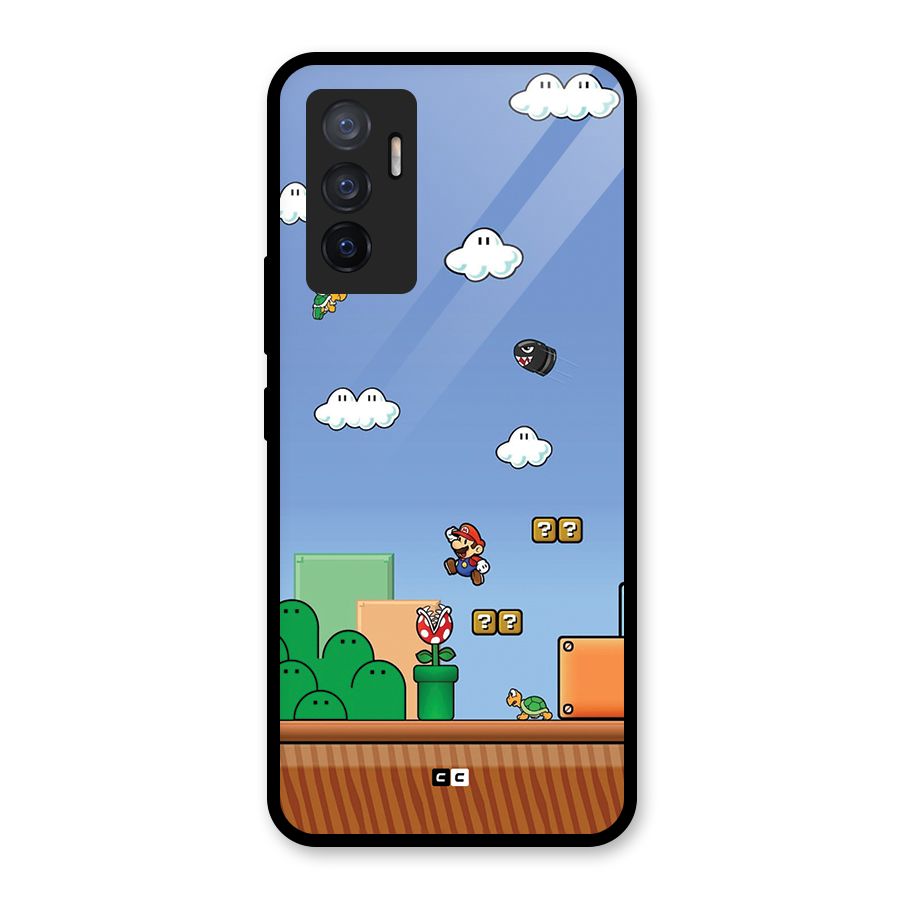 Super Plumber Glass Back Case for Vivo V23e