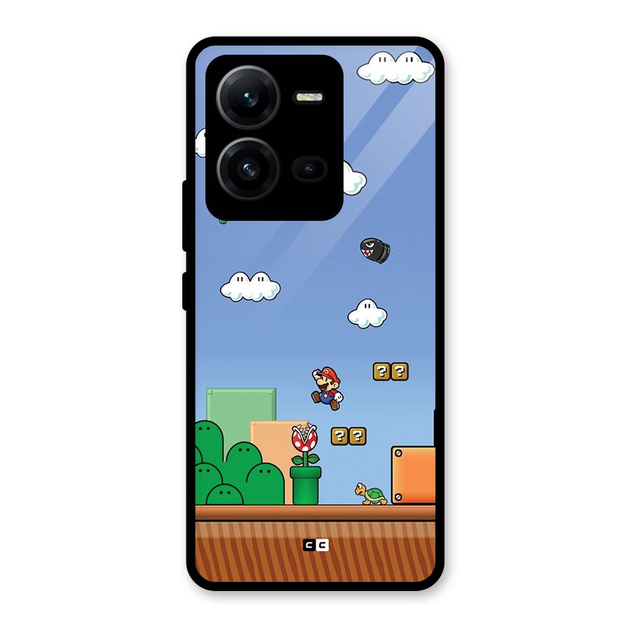 Super Plumber Glass Back Case for Vivo V25