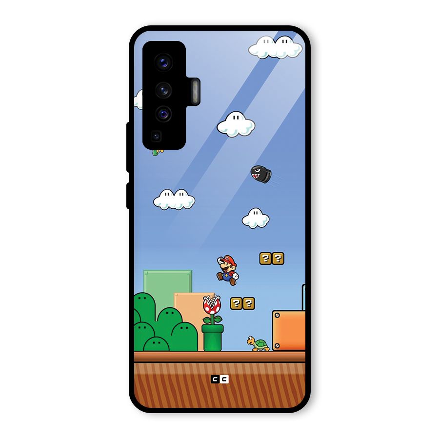 Super Plumber Glass Back Case for Vivo X50