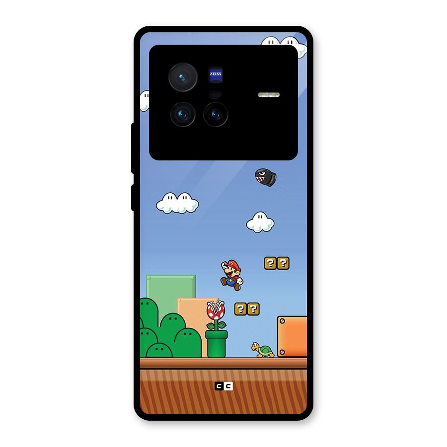 Super Plumber Glass Back Case for Vivo X80