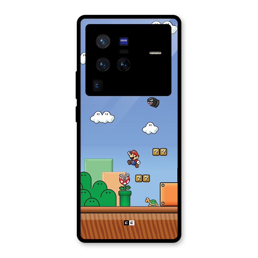 Super Plumber Glass Back Case for Vivo X80 Pro