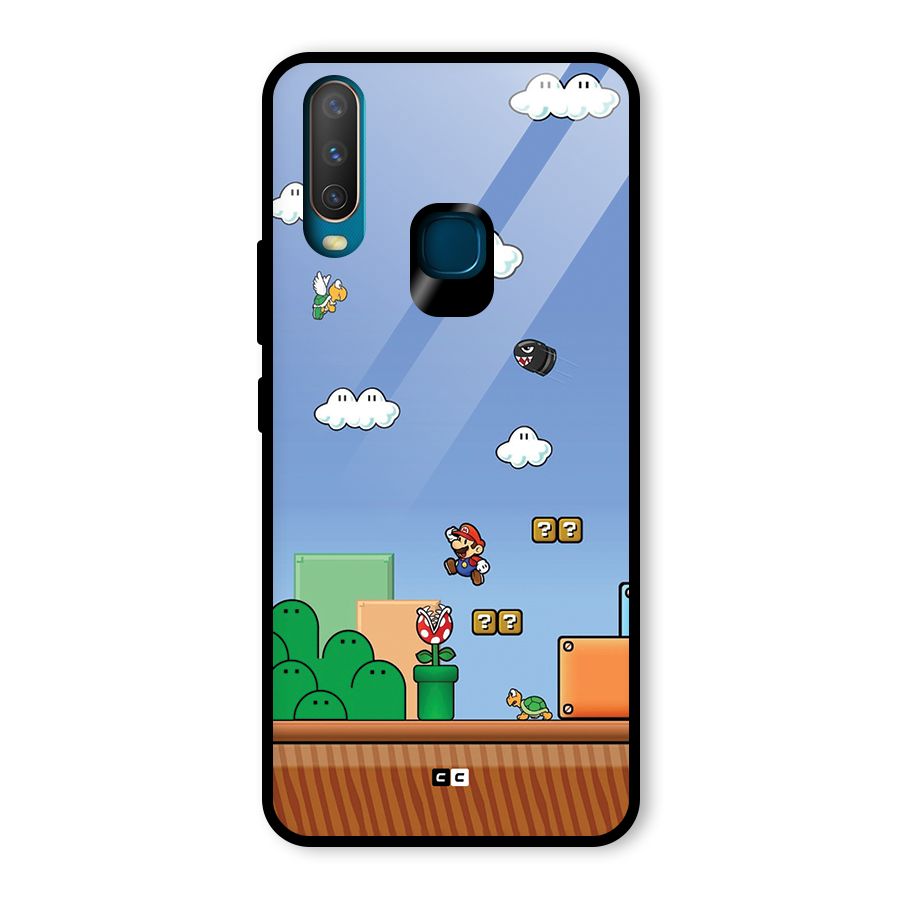 Super Plumber Glass Back Case for Vivo Y17