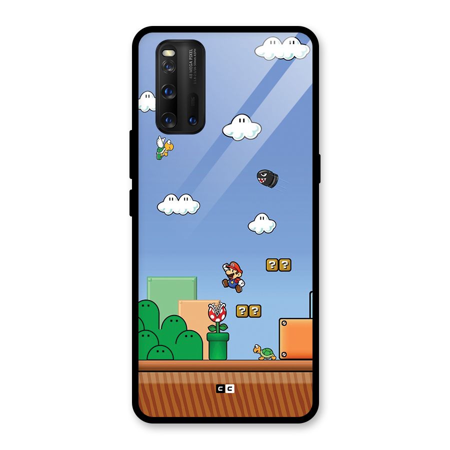 Super Plumber Glass Back Case for Vivo iQOO 3